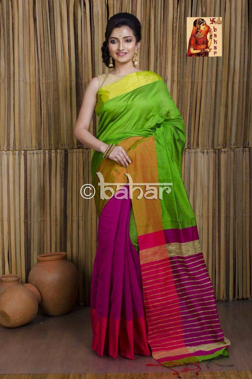 Mahapar Saree Cotton Silk Saree BP available MBSSRE-RDP-263