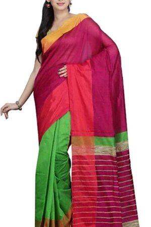 Mahapar Saree Cotton Silk Saree BP available MBSSRE-RDP-261