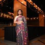 Grey Handwoven Dhakai Jamdani Saree