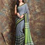 Grey Woven Handloom Begumpuri Saree With Blouse Piece
