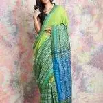 Sky Blue Woven Handloom Begumpuri Saree With Blouse Piece