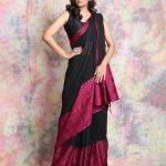 Black Woven Handloom Begumpuri Saree With Blouse Piece SUTI-BGMP-22691