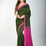 New Women's Pure Cotton Saree Box Butty Design With Blouse