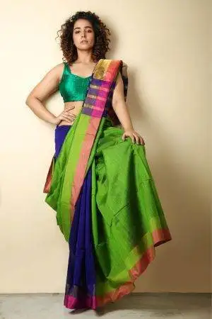Traditional Multicolor Cotton Silk Mahapar Sarees With Blouse Piece