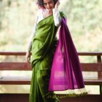 Sutisaree Green and Pink Stylish Cotton Silk Saree With Blouse Piece