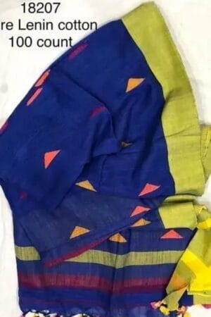 Emerald Green Pure Cotton Sarees