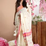 White Beauty Pure Cotton Sarees