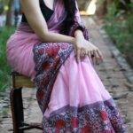 Pink Begumpuri Cotton Silk Saree With Blouse Piece