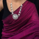 Blooming Wine Colour Pure Mulmul Cotton Saree