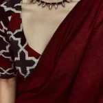 Ethnic Maroon Colour 120 Count Pure Mulmul Cotton Saree (Model blouse not included