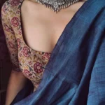 Groovy Navy Blue Pure Mulmul Cotton Saree Without Blouse Piece