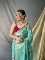 MBR Premium Linen Saree With Separate Blouse Piece