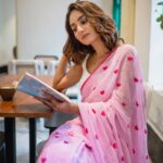 Exclusive Pink Soft Cotton Saree With Heart Woven Design ( Model Blouse Not Included )