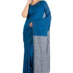 Sutisaree Blue Cotton Handloom Saree