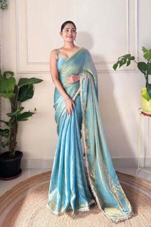 Party Wear Tissue Silk Sequence Exclusive Saree