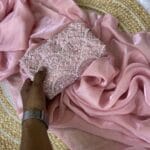 Premium Quality Baby Pink Party Wear Saree With Separate Blouse Piece